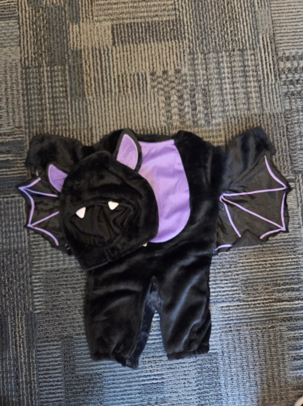 Classic Infant Bat Costume --Infant 3-6 months Halloween- Soft and Cozy--NIP